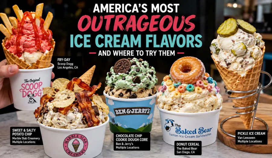 America's Most Outrageous Ice Cream Flavors And Where To Try Them